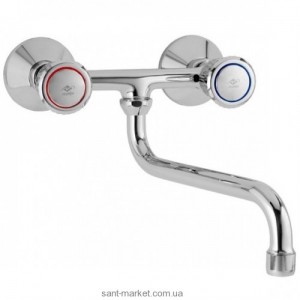 Смеситель для кухни Mofem Favorit двухвентильный ретростиль настенный 142-0010-36