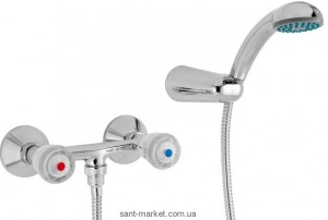 Смеситель для душа настенный двухвентильный Mofem коллекция Iris с душевым набором хром 143-0014-37