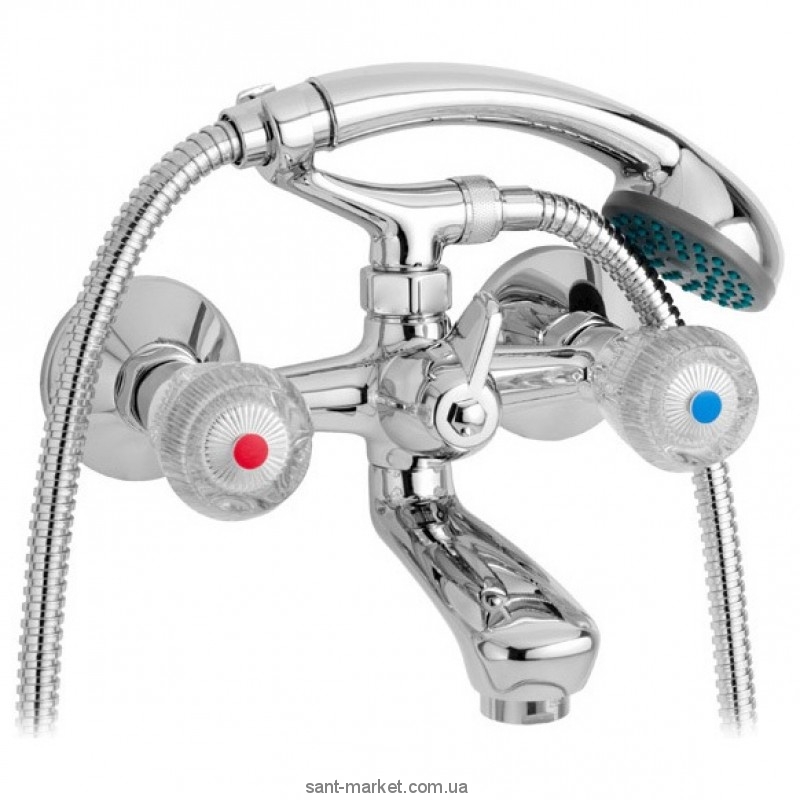 Змішувач двохвентильний для ванни з душем Mofem колекція Iris хром 141-0055-09