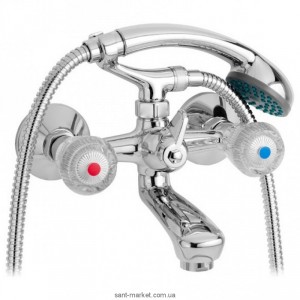 Змішувач двохвентильний для ванни з душем Mofem колекція Iris хром 141-0055-09