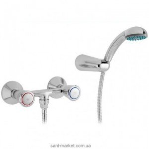 Смеситель для душа настенный двухвентильный Mofem Favorit с душевым набором хром 143-0014-15