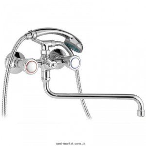 Смеситель двухвентильный с длинным изливом и душем Mofem коллекция Favorit хром 145-0017-30