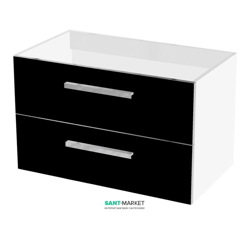 Тумба под раковину Gorenje Alano F 80.82 подвесная 80х45.5х50 черный глянец 792729