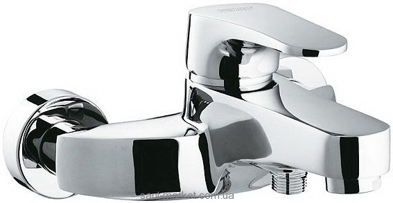 Змішувач одинважільний для ванни з коротким виливом Ferro колекція Justic хром BBJ1SVL