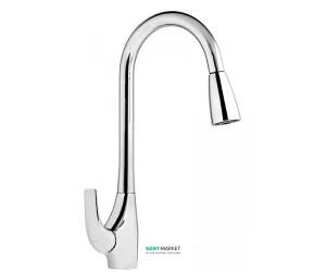 Смеситель для кухни  с выжвижнйо лейкой Ferro Genova однорычажный BGE8AVL