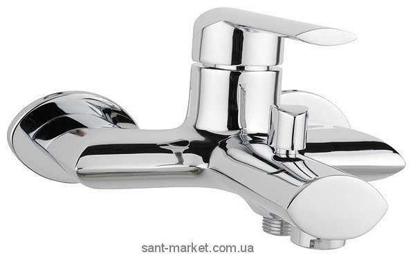 Змішувач одинважільний для ванни з коротким виливом Ferro колекція Torino хром BRT1