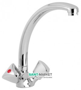 Смеситель для кухни Mofem Metal Plus двухвентильный ретростиль 140-0003-12