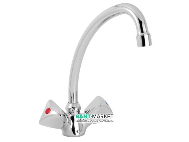 Смеситель для раковины двухвентильный высокий Mofem коллекция Metal plus хром 140-0061-01