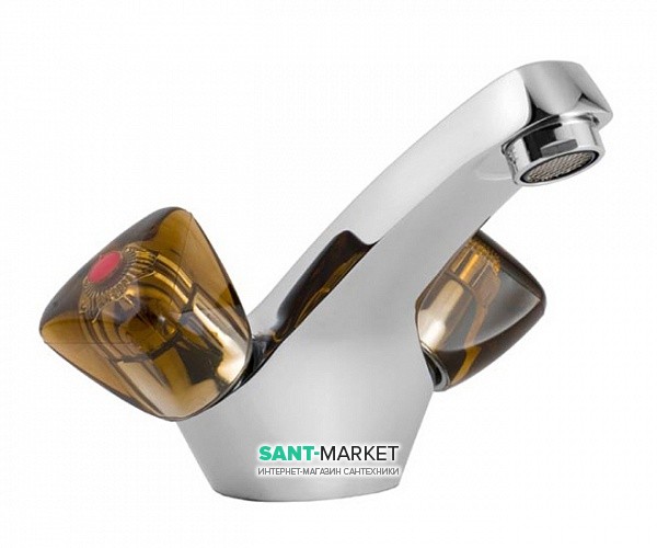 Змішувач для раковини двухвентильний Mofem колекція Stella хром 140-0178-17