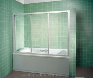 Ravak Штора д / ванни AVDP 3-150 Грейп профіль сатин скло 40VP0U02ZG