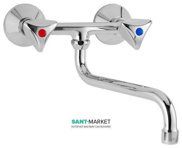 Змішувач для кухні Mofem Metal Plus двухвентильний настінний ретростиль 142-0023-00