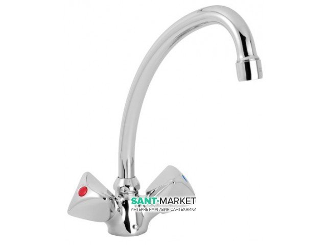 Смеситель для раковины двухвентильный высокий Mofem коллекция Metal plus хром 140-0061-01