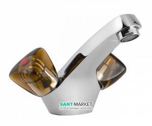 Змішувач для раковини двухвентильний Mofem колекція Stella хром 140-0178-47