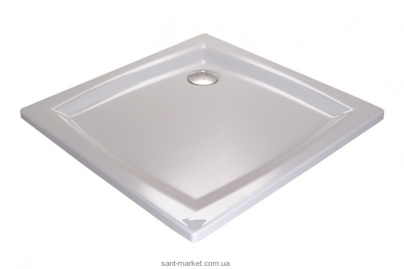 Душовий піддон акриловий квадратний Ravak Perseus LA 90х90х6 білий A027701210