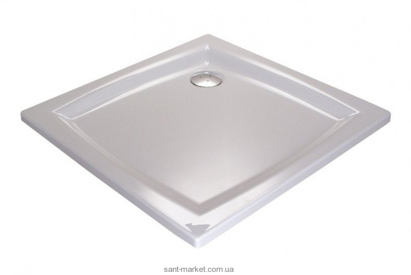 Душовий піддон акриловий квадратний Ravak Perseus LA 100х100х6 білий A02AA01210