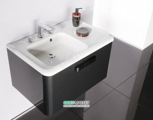 Тумба під раковину Gorenje Jazz F 75.03 підвісна 75х49.5х40 карбон глянець 791728