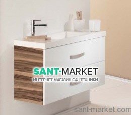 Тумба под раковину Gorenje Slim F 100.05 подвесная 100х35х50 белый/карибский орех 792091