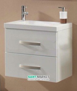 Тумба под раковину Gorenje Slim F 60.05 подвесная 60х35х50 белый глянец 792083