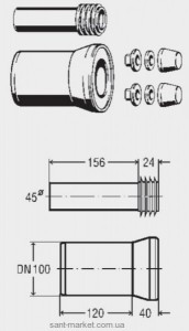 Viega Комплект крепления для подвесного унитаза 101824
