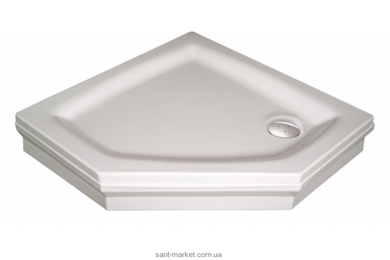 Душовий піддон акриловий п'ятикутний Ravak Genta PAN 90х90х17.5 білий A327701410