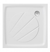 Душовий піддон литий мармур квадратний Ravak Perseus Pro 100х100х3 білий XA03AA01010