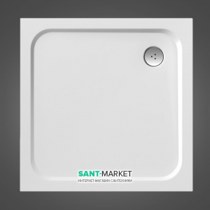 Душовий піддон литий мармур квадратний Ravak Perseus Pro Chrome 100х100х3 білий XA04AA01010