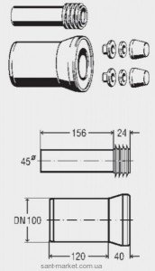 Viega Комплект крепления для подвесного унитаза 101824