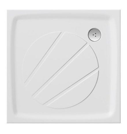 Душевой поддон литой мрамор квадратный Ravak Perseus Pro 100х100х3 белый XA03AA01010