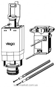 Viega смывной механизм  пластик 611224