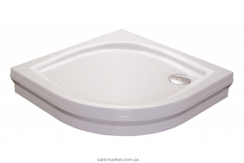 Душовий піддон акриловий чверть кола Ravak Elipso PAN 80х80х17.5 білий A224401410