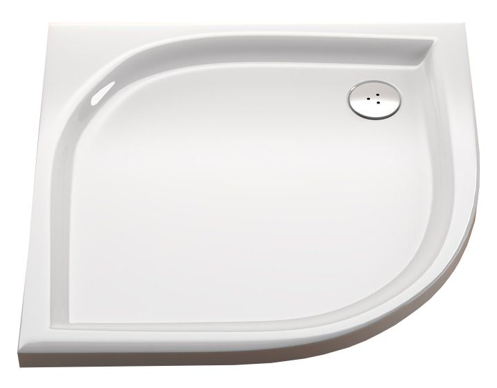 Душовий піддон акриловий чверть кола Ravak Elipso LA 100х100х6 білий A22AA01210