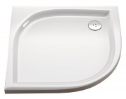 Душовий піддон акриловий чверть кола Ravak Elipso LA 100х100х6 білий A22AA01210