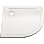 Душовий піддон литий мармур чверть кола Ravak Elipso Pro Chrome 80х80х3 білий XA244401010