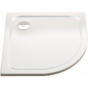 Душовий піддон литий мармур чверть кола Ravak Elipso Pro Chrome 90х90х3 білий XA247701010