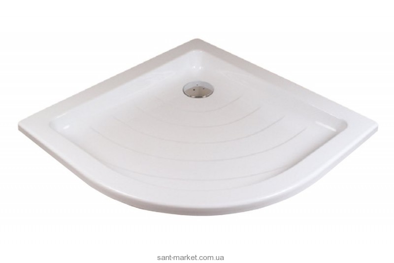 Душевой поддон акриловый четверть круга Ravak Ronda Basic 90 90х90х18.5 белый GPX2240132