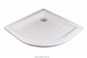 Душевой поддон акриловый четверть круга Ravak Ronda Basic 90 90х90х18.5 белый GPX2240132