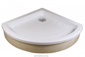 Душевой поддон акриловый четверть круга Ravak Radius EX 90.5х90.5х18.5 белый A607001320