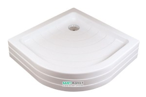 Душевой поддон акриловый четверть круга Ravak Ronda PU 80.5х80.5х18.5 белый A204001120