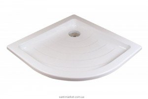Душевой поддон акриловый четверть круга Ravak Ronda Basic 90 90х90х18.5 белый GPX2240132