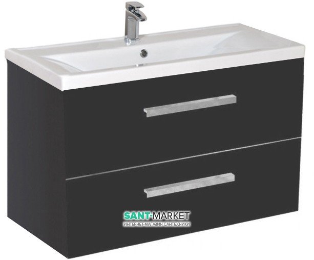 Тумба под раковину Gorenje Amador F 80.82 подвесная 80х45.5х50 антрацит 792838