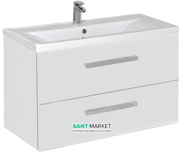 Тумба под раковину Gorenje Amador F 80.82 подвесная 80х45.5х50 белый глянец 792835