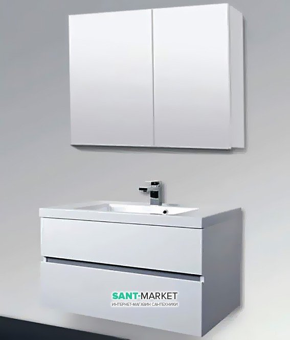 Тумба під раковину Gorenje Lorencio F 100.84 підвісна 100х45.5х50 білий глянець 792 851