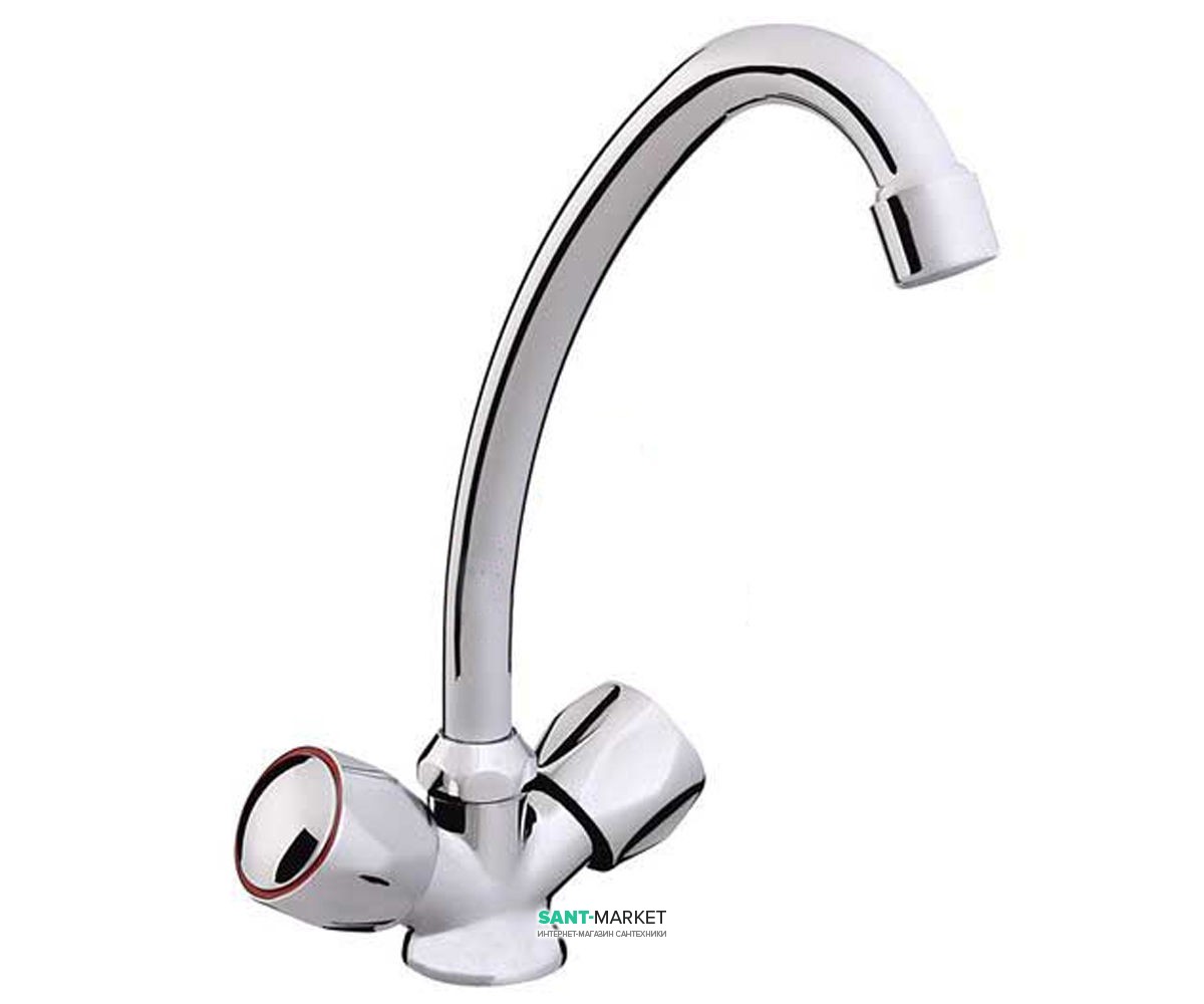 Змішувач для кухні Rubineta C-8 GLOBO Rubin Ceramic двухвентильний ретростиль C8J002