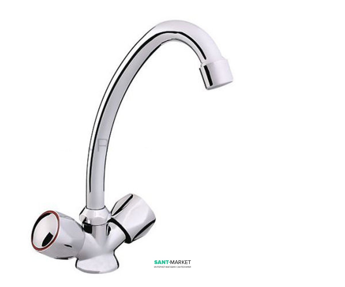 Смеситель для кухни Rubineta Rubin двухвентильный ретростиль R8J002 SM