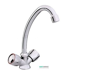 Змішувач для кухні Rubineta Rubin двухвентильний ретростиль R8J002 SM