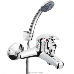 Смеситель однорычажный для ванны с душем Rubineta коллекция Yuta хром Y10К03