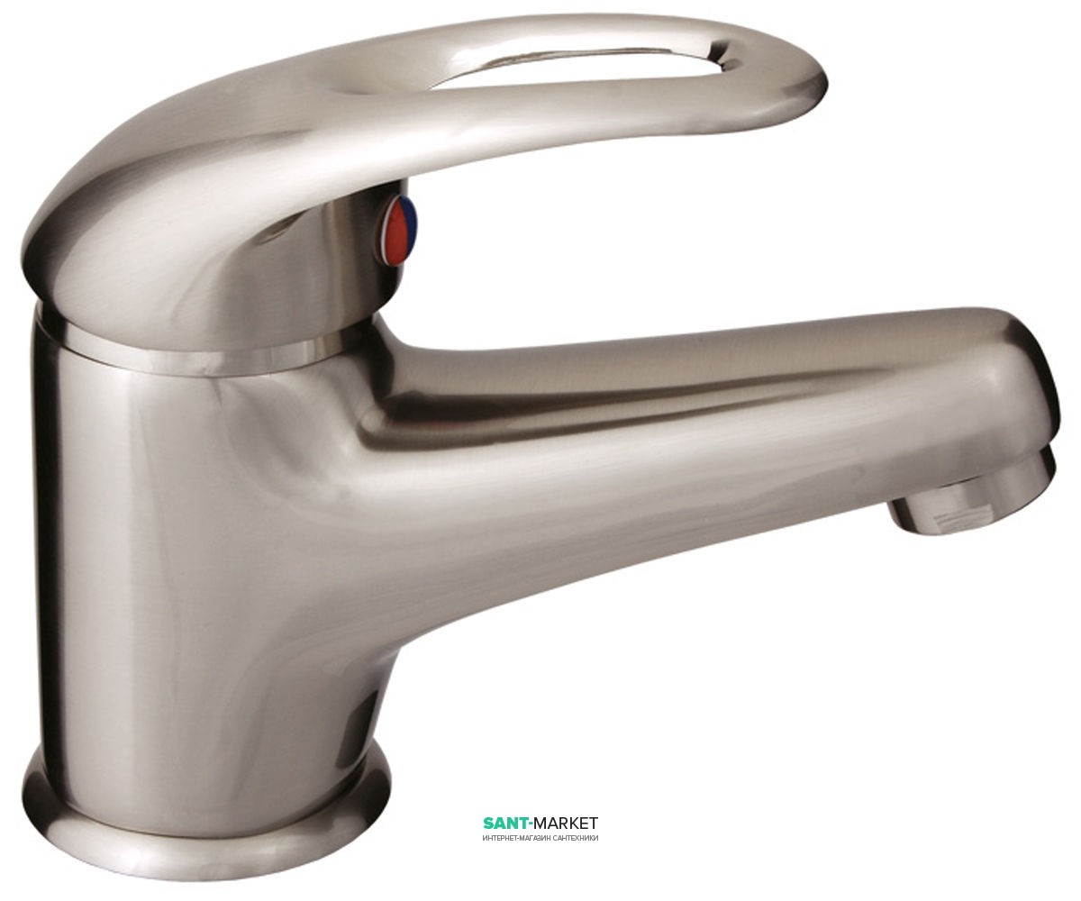 Смеситель для раковины однорычажный Rubineta коллекция Prince сатин P80053