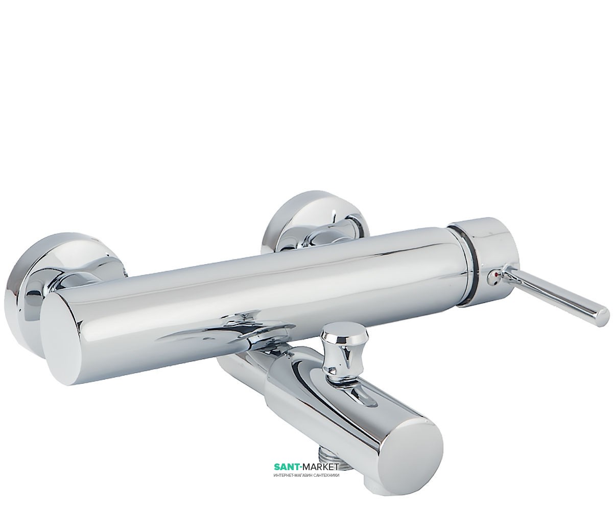 Змішувач для ванни одноважільний з коротким виливом Rubineta колекція Ultra хром U10008