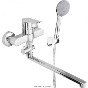 Смеситель однорычажный с длинным изливом и душем Rubineta коллекция Static хром A2CA08