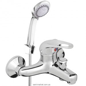 Смеситель однорычажный для ванны с душем Rubineta коллекция Prince хром P10K01